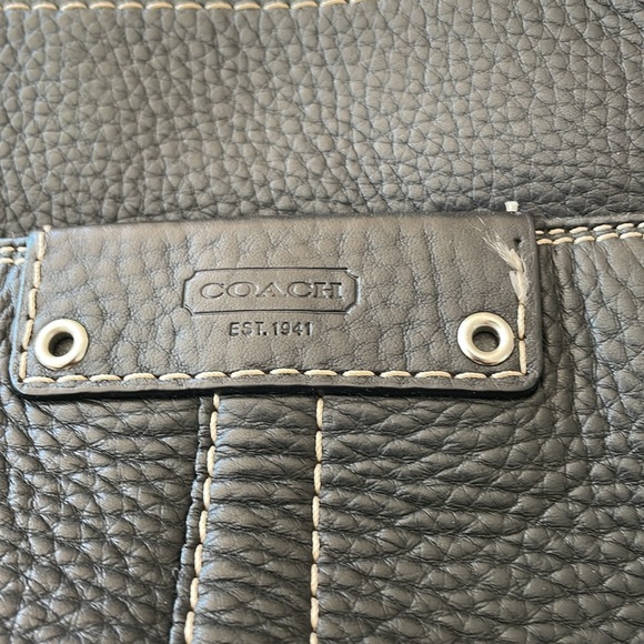 Coach Hamilton black pebbled leather large tote - Picture 9 of 11